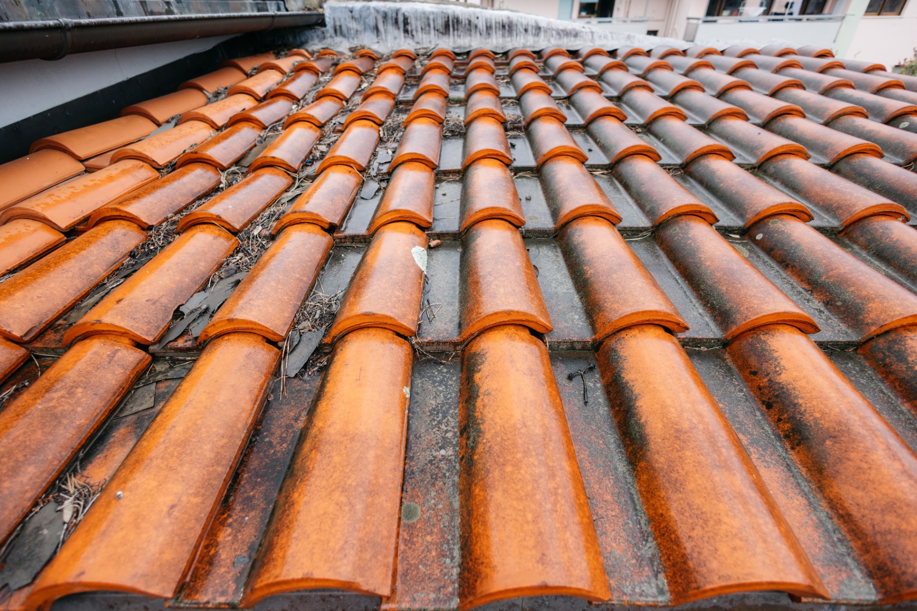 Close-up of professional mortar repointing work on brick wall